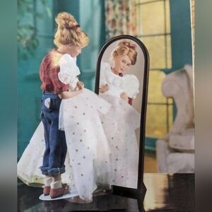 Danbury Mint~NORMAN ROCKWELL "Prom Dress" Porcelain Doll w/Stand & Mirror~NRFB